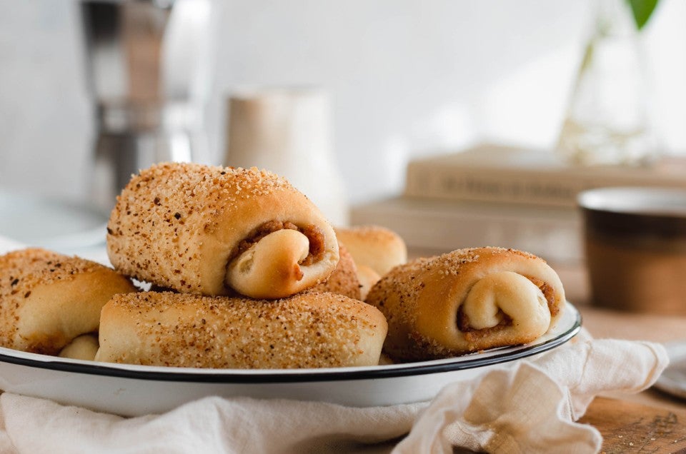 Senoriate Bread on a platter set on a breakfast table - select to zoom